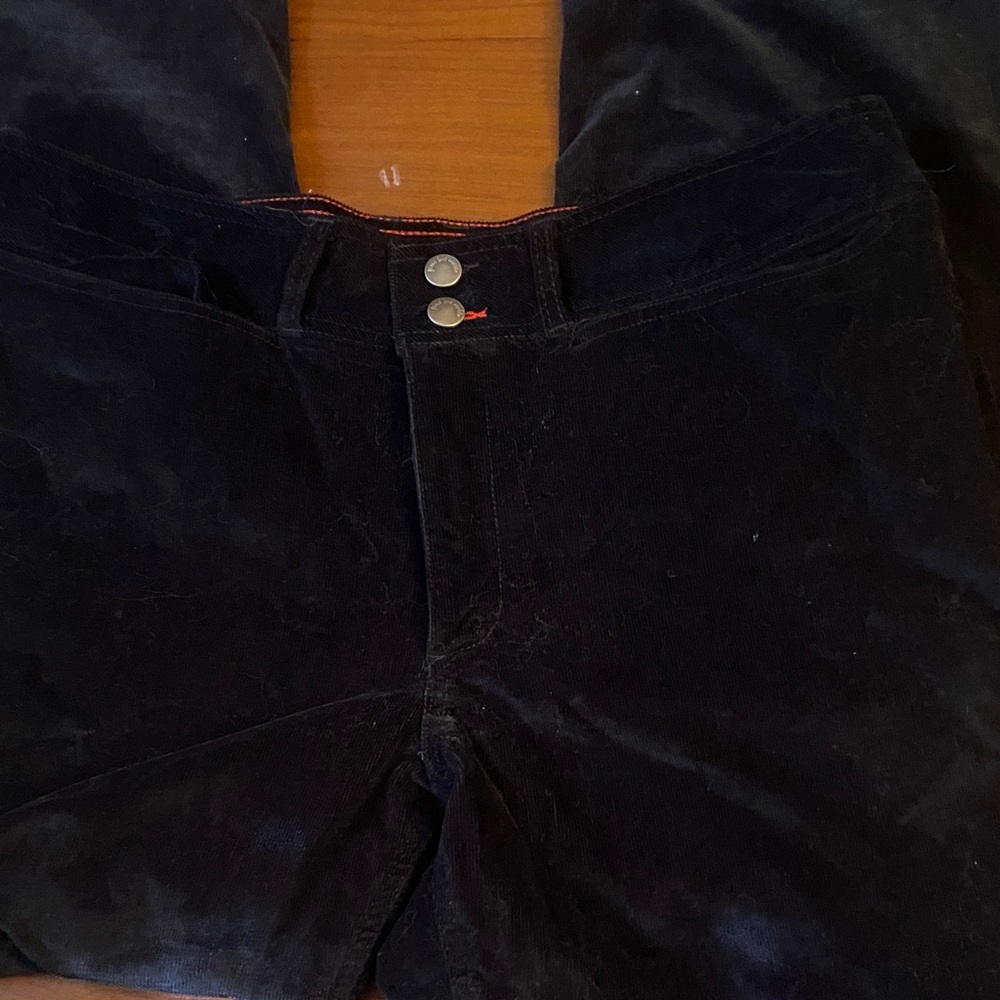 Final Sale Peace Love World Black Pants with Red Stitching